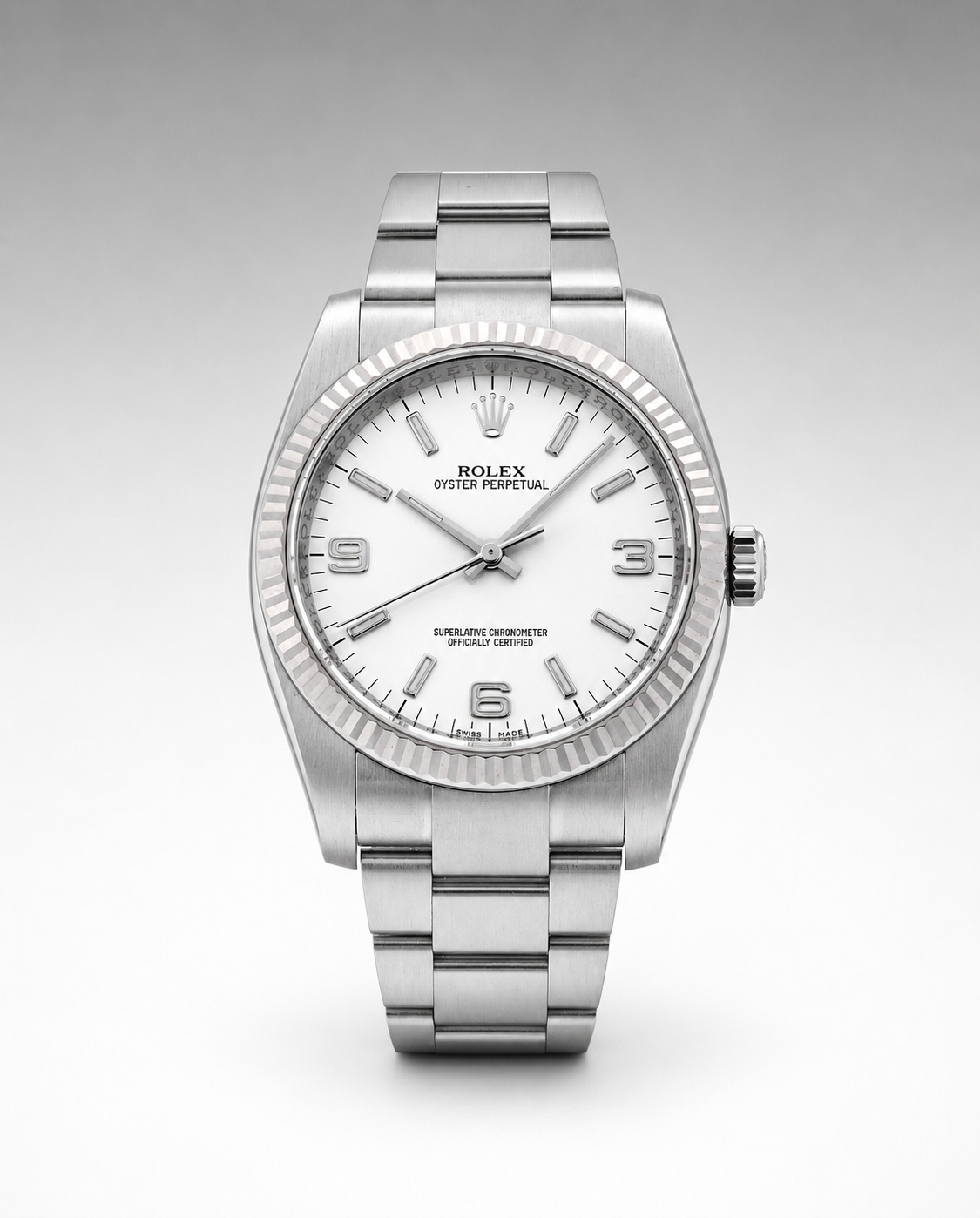 Rolex 116034 Oyster Perpetual 36 Silver dial