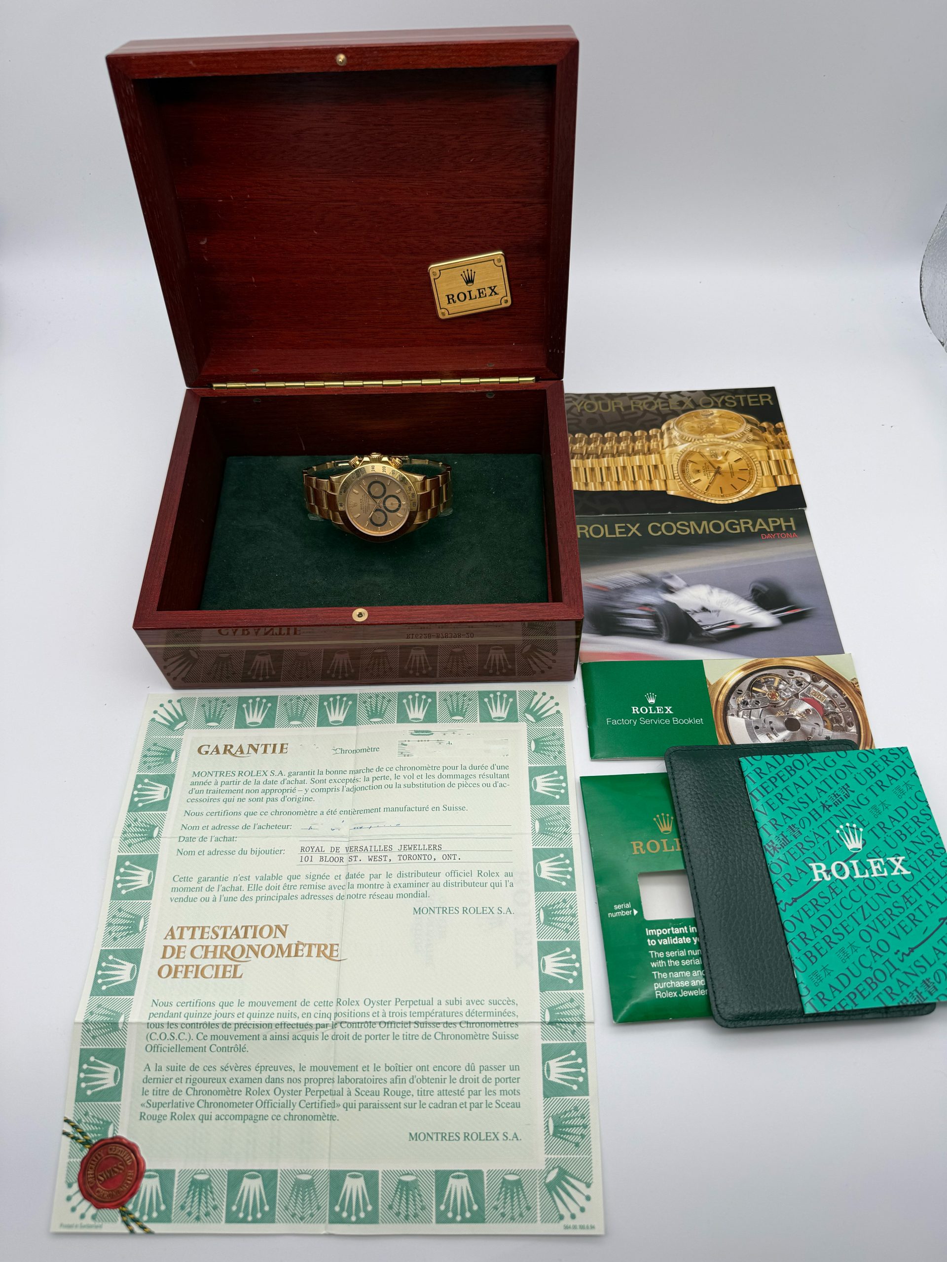 Rolex 16528 Daytona yellow Gold Cosmograph Zenith
