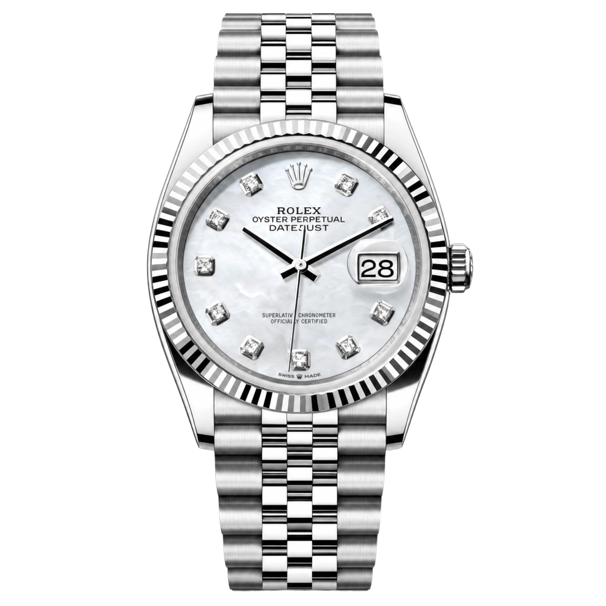 Rolex 126234 Datejust 36 Mother of Pearl Diamond Dial